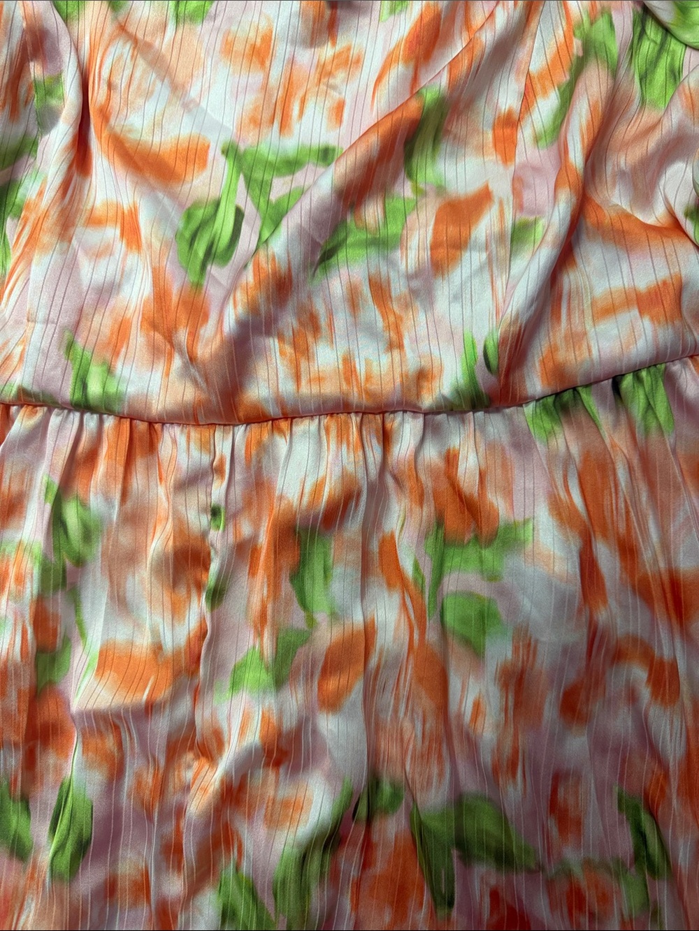 Eloquii Orange and Green Floral Midi Dress - Picture 3 of 3
